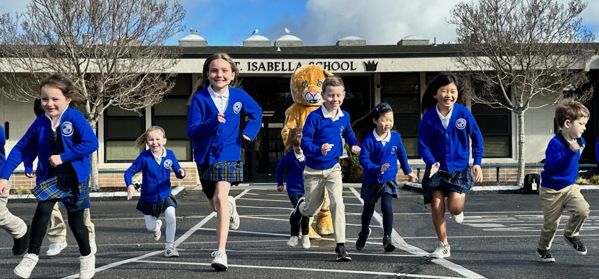 Students running